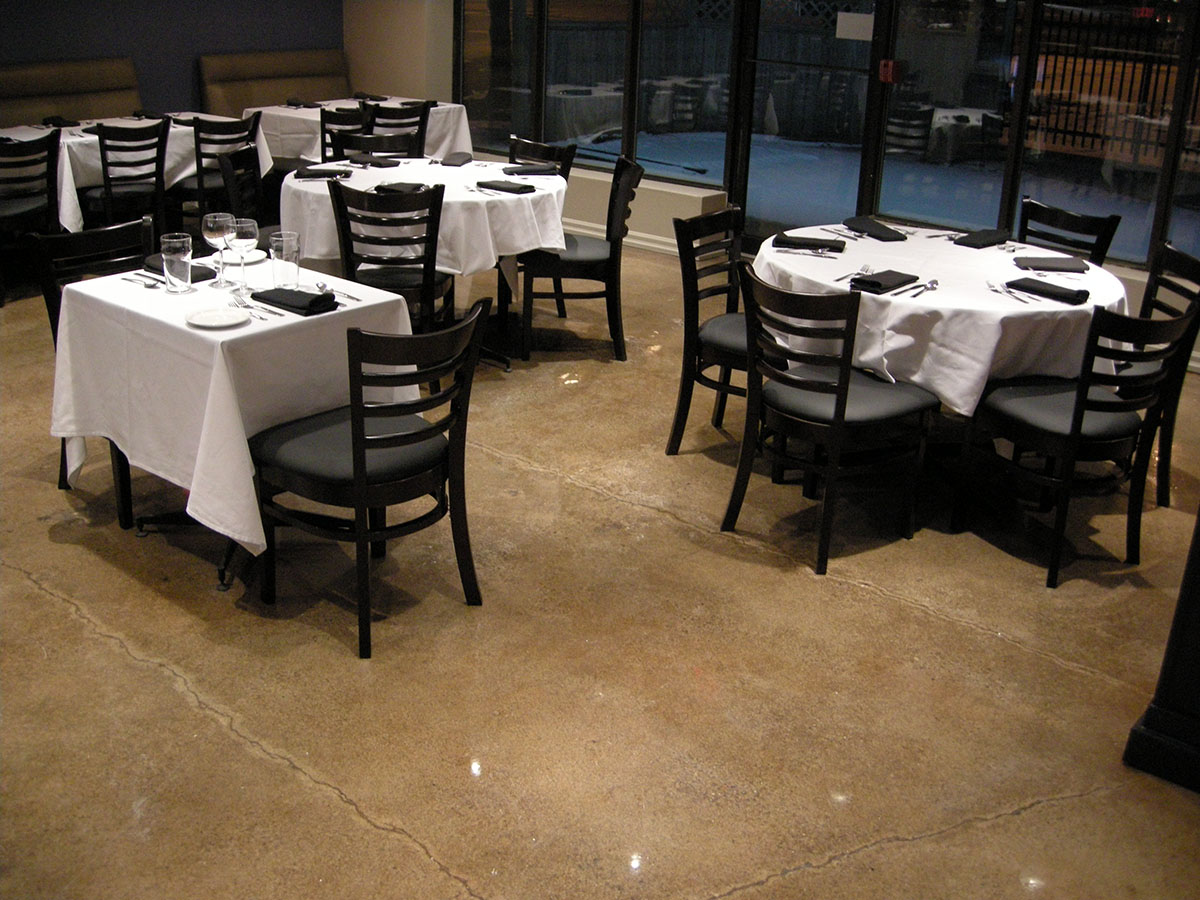 Acid Stain on restaurant floor